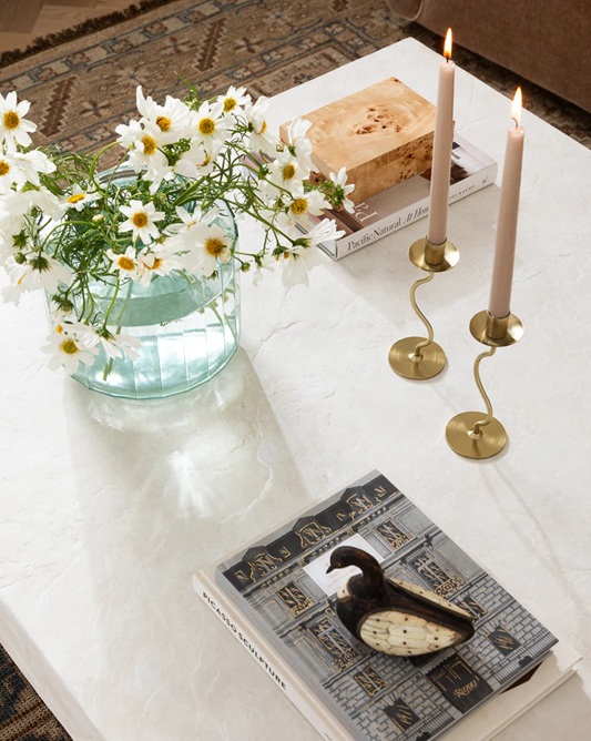 Sullivan Stone Coffee Table – Textured Limestone Finish