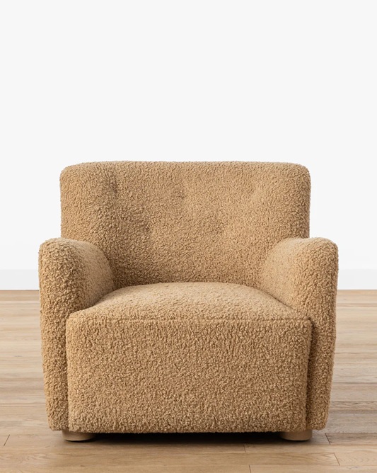 Talia Lounge Chair – Textured Bouclé | Modern Form