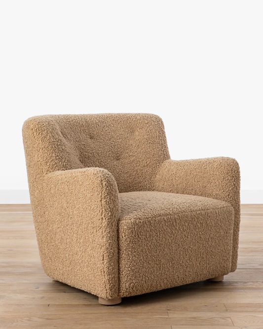 Talia Lounge Chair – Textured Bouclé | Modern Form