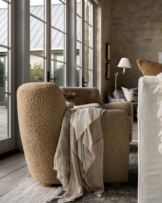 Talia Lounge Chair – Textured Bouclé | Modern Form