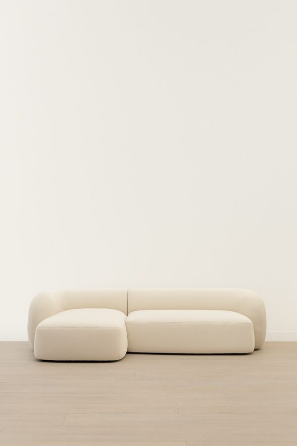 Mavera L-Shape Sofa – Soft Cloud Bouclé