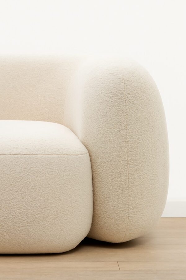 Mavera L-Shape Sofa – Soft Cloud Bouclé