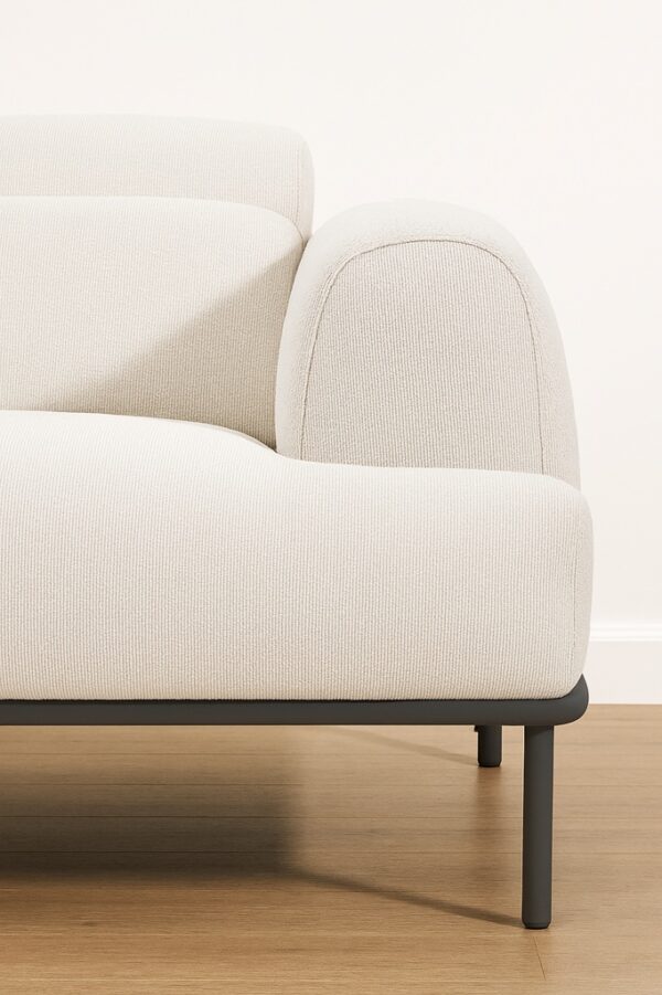 Delmar 3-Seater Sofa – Sandstone Fabric