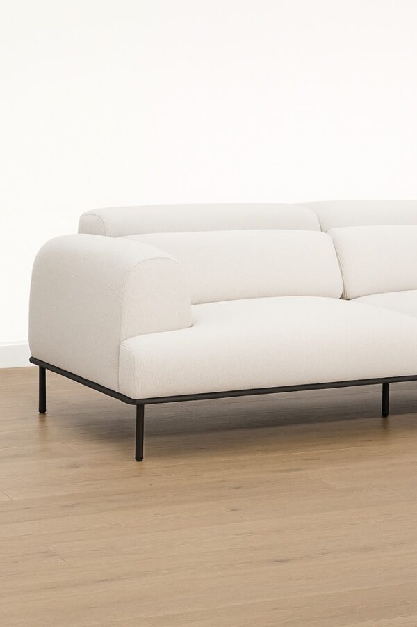 Delmar 3-Seater Sofa – Sandstone Fabric