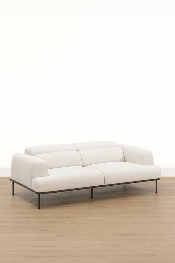 Delmar 3-Seater Sofa – Sandstone Fabric