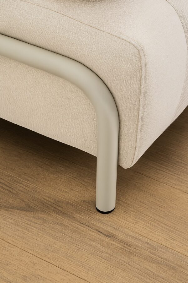 Deluna Chaise Lounge – Natural Cream Upholstery