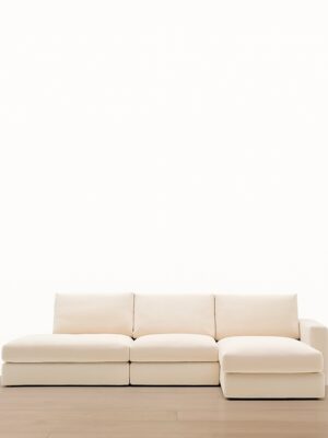 Singa L-Shape Sofa – Natural Cotton Blend
