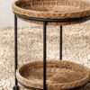 Solara Outdoor Bar Cart – Handwoven Rattan | Natural Weave Finish