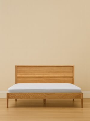 Levante Solid Wood Queen Bed + FREE Bamboo Mattress