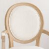 Louis Arm Dining Chair – Oak Frame | Linen Upholstery