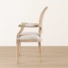 Louis Arm Dining Chair – Oak Frame | Linen Upholstery