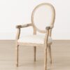 Louis Arm Dining Chair – Oak Frame | Linen Upholstery