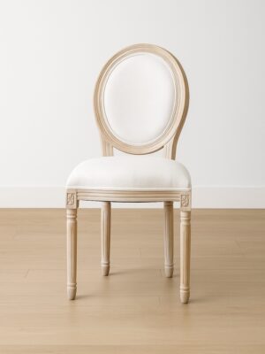 Louis Dining Chair – Natural Oak Frame | Linen Upholstery
