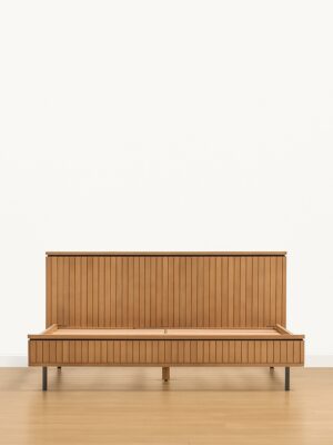 Lucia Bed – Warm Oak Finish (FREE Premium Bamboo Mattress)