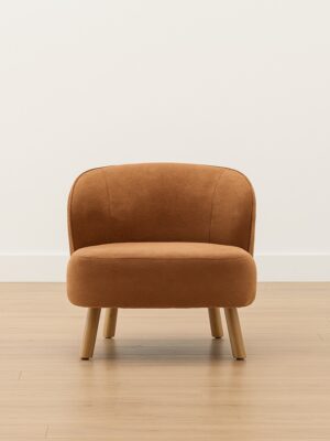 Lyra Lounge Chair – Burnt Tan Velvet