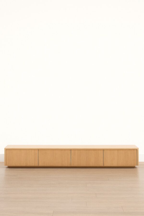 Melqui TV Stand – Light Oak Finish