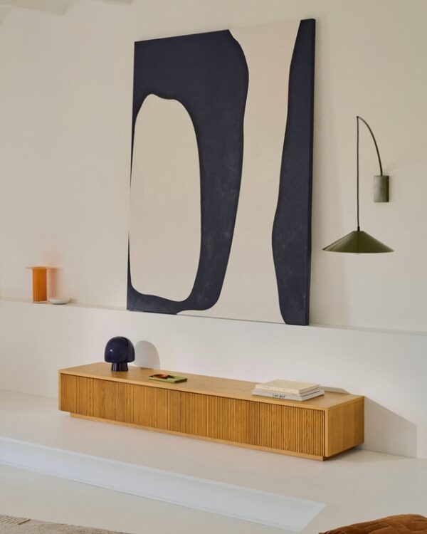 Melqui TV Stand – Light Oak Finish