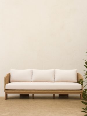 Nahara Sofa – Woven Natural Finish