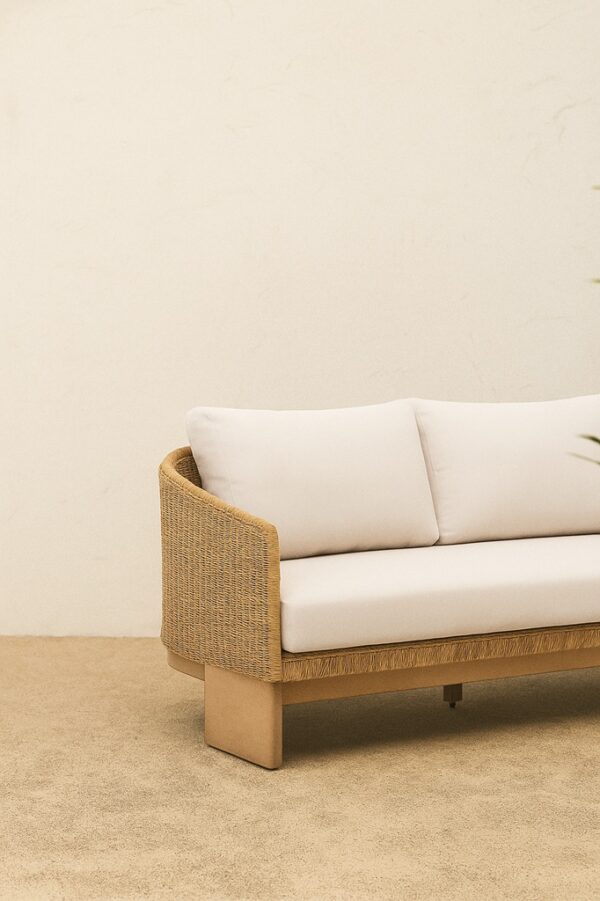 Nahara Sofa – Woven Natural Finish
