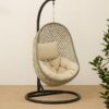 Noara Hanging Chair – Multicolour Weave with Dark Grey Base