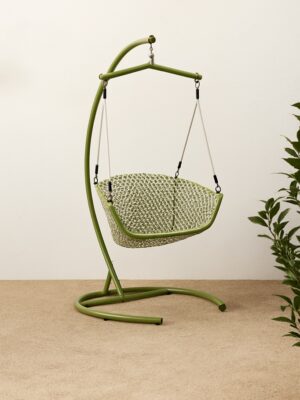 orana-hanging-chair-green-rattan-seat1 Orana Hanging Chair – Synthetic Rattan