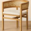 Porter Dining Chair – Oak Wood | Rattan Backrest