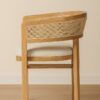 Porter Dining Chair – Oak Wood | Rattan Backrest