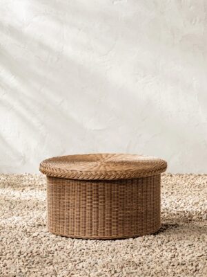 Solara Round Coffee Table – Natural Weave Finish
