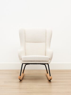 Soraya Rocking Chair – White Bouclé