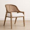 Talia Arm Dining Chair – Solid Oak | Woven Cane Backrest
