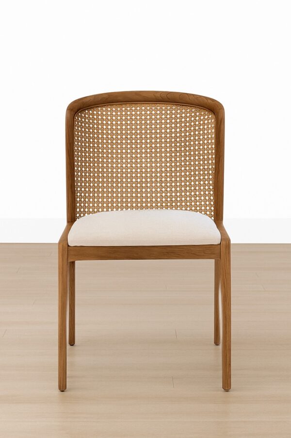 Talia Dining Chair – Solid Oak | Woven Cane Detail