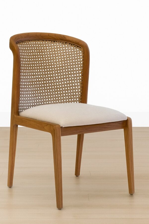 Talia Dining Chair – Solid Oak | Woven Cane Detail