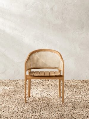 Valenza Outdoor Chair – Solid Teak | Rattan Weave