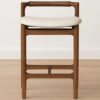 Wynn Counter Stool – Walnut Frame | Woven Wrap Detail