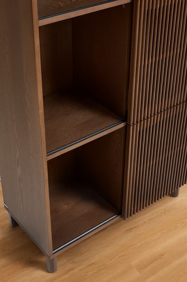 Zalina Display Cabinet – Walnut Finish