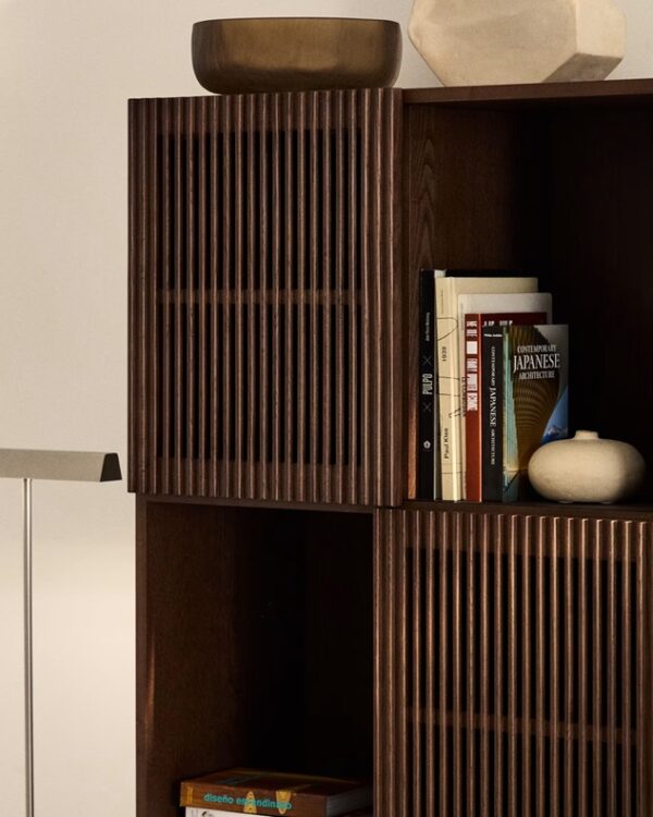 Zalina Display Cabinet – Walnut Finish
