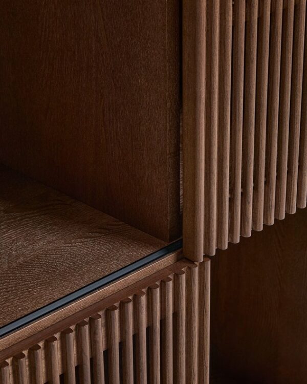 Zalina Display Cabinet – Walnut Finish