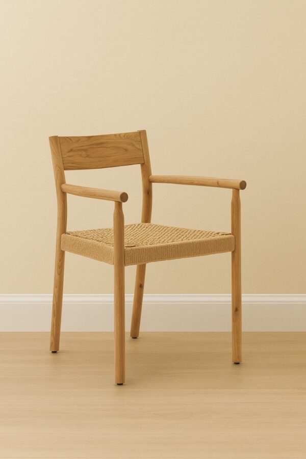 nalla-armchair-dining-chair-natural-oak-2 Nalla Armchair Dining Chair – Natural Oak